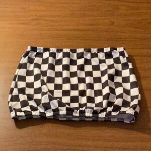 Checkered Women’s Band Top
